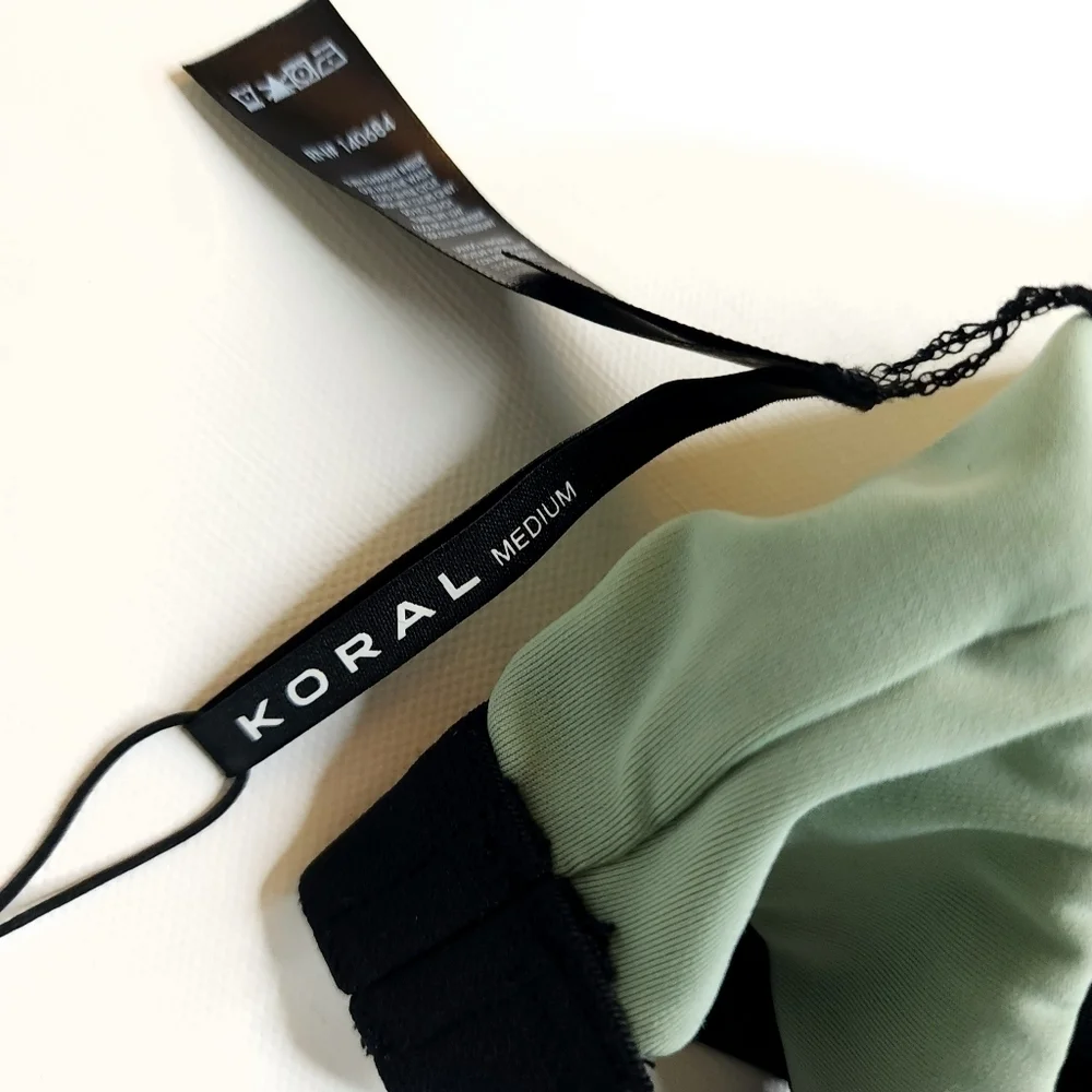 Koral racer back open band sports bra size Medium